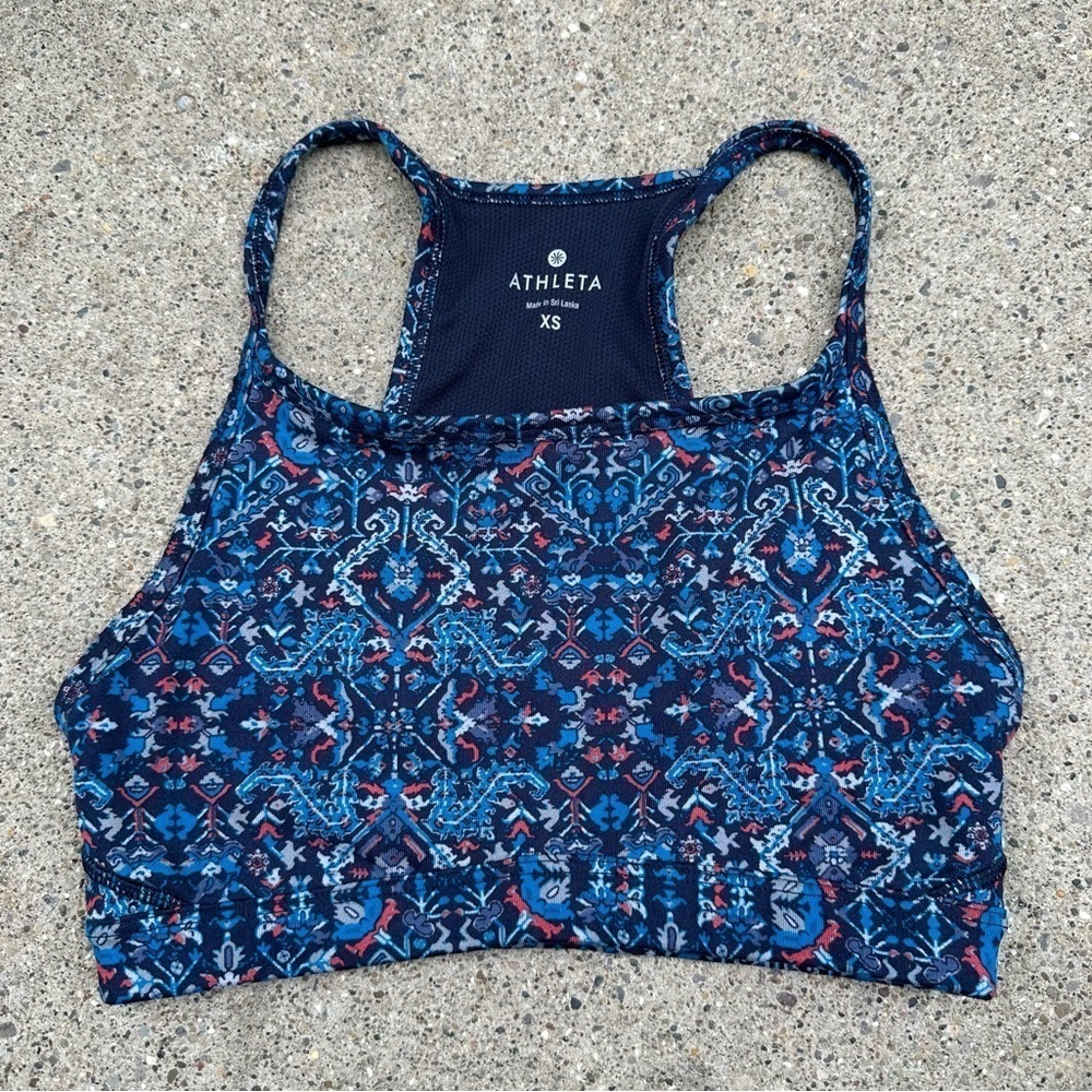 Athleta Tapestry Chi Bra Navy Sz XS